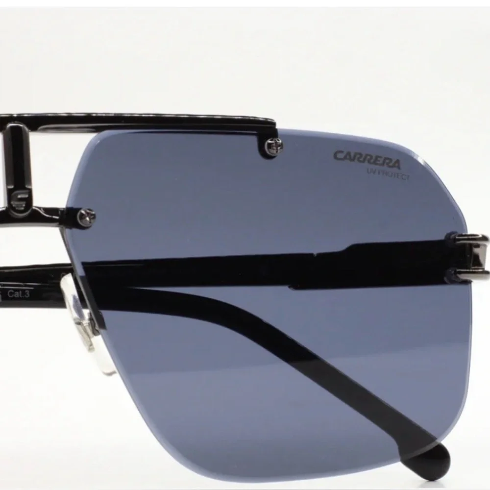 Carrera 1054/S V81IR Ruthenium Grey Rimless Designer Sunglasses